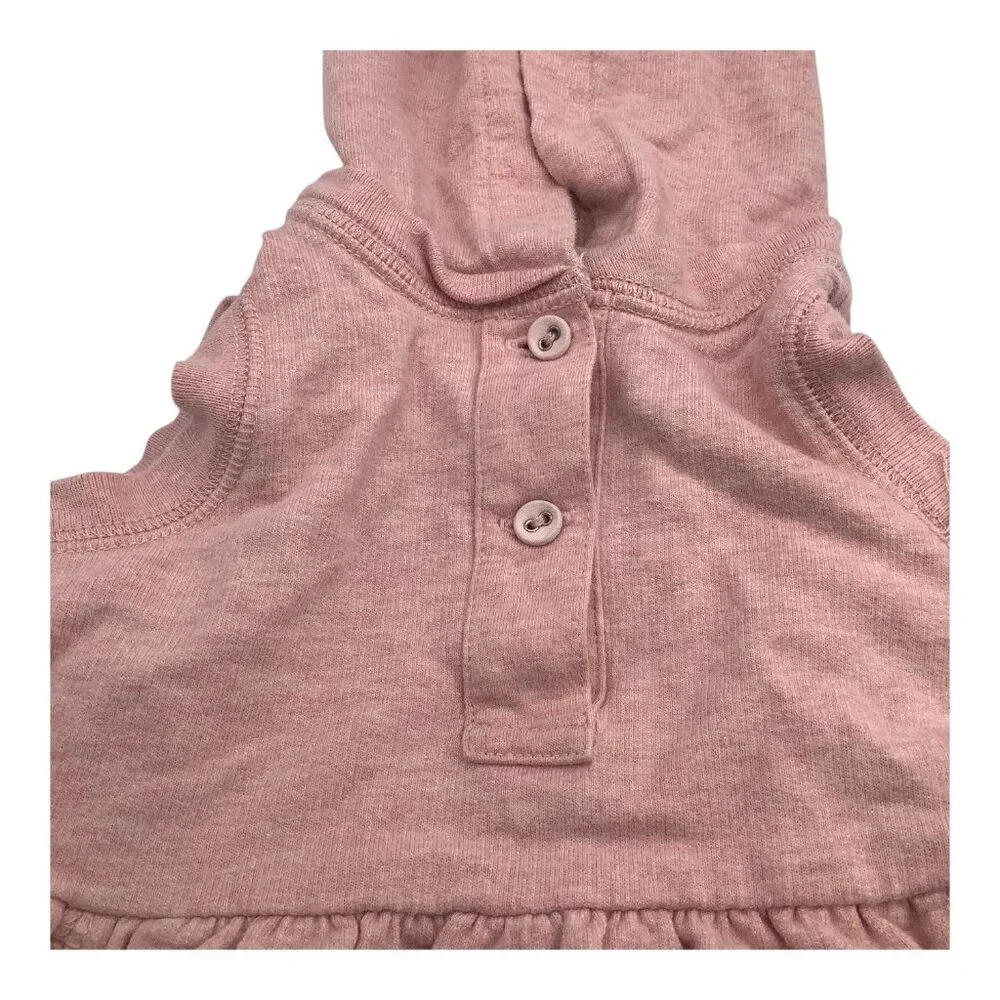 Ralph Lauren Hooded Dress GirlS 9 Months Pink Embroidered Detail Cotton‎